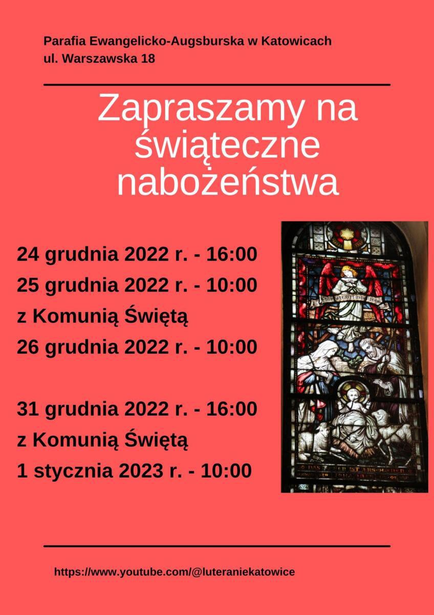 Zapraszamy na świąteczne nabożeństwa