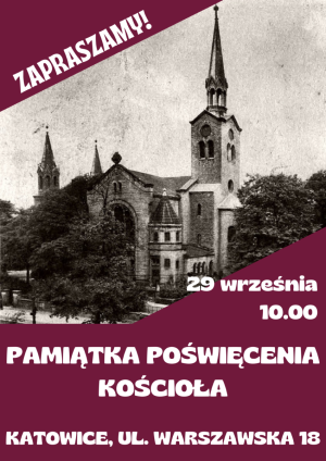 Zaproszenie na 166. Pamiątkę Poświęcenia Kościoła